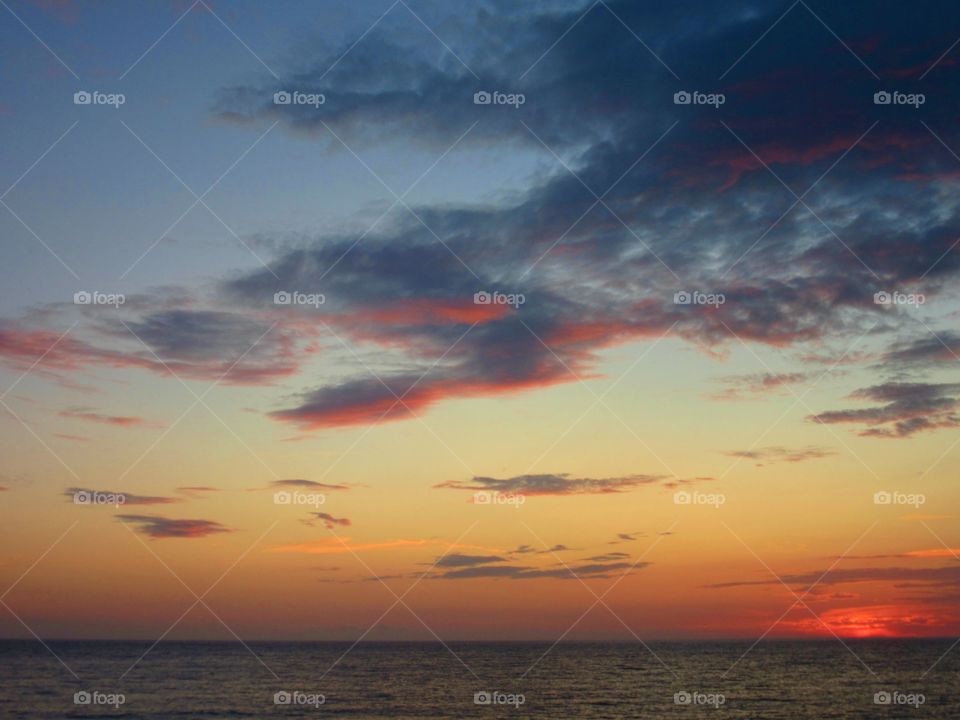 Clouds over the sea of Palinuro ( Italy ).