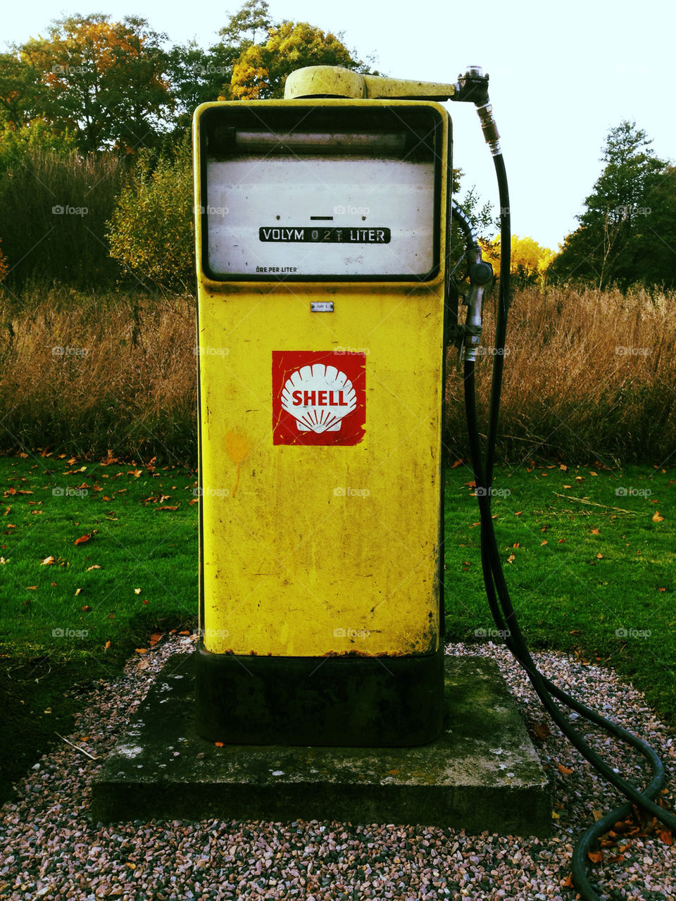 Old gas pump