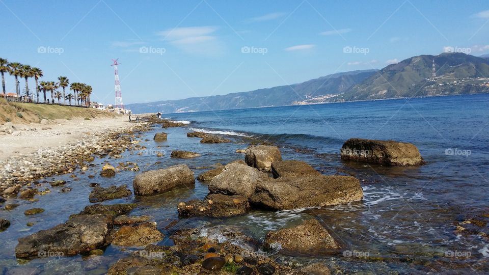 Torre faro. Coast of messina, torre faro