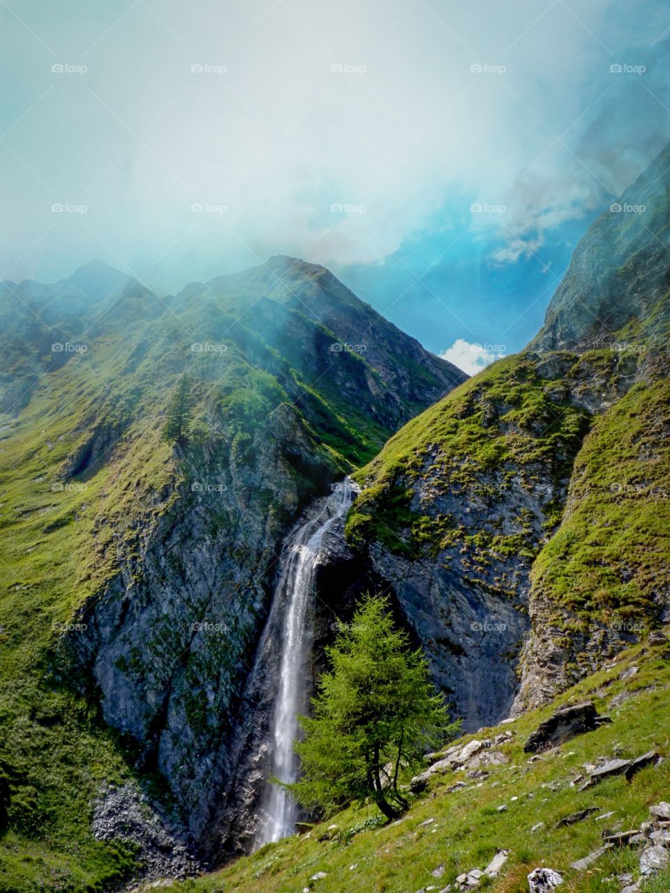 Waterfall in Alps