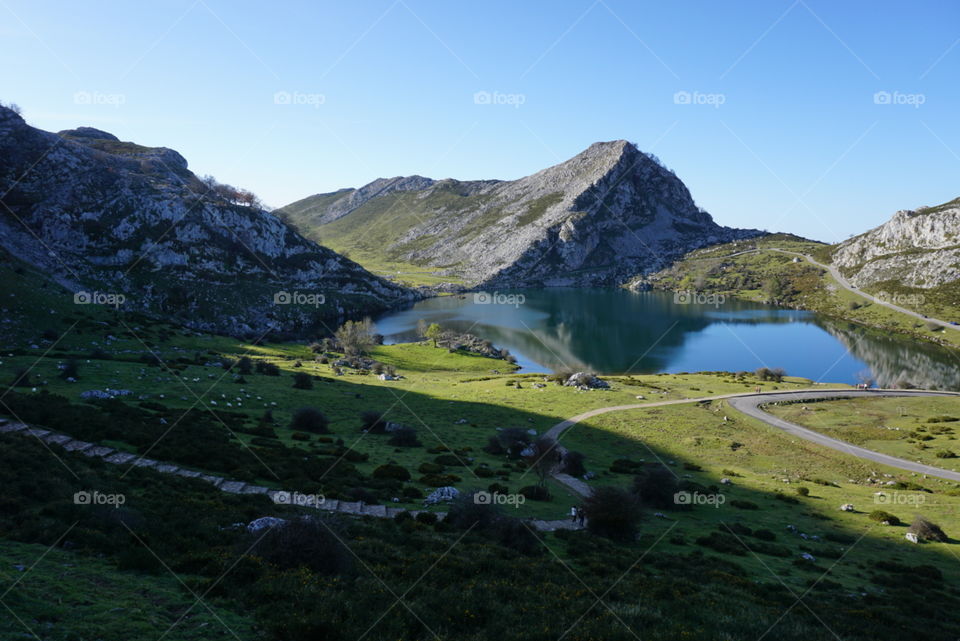 Nature#mountains#lake#path#greengrass