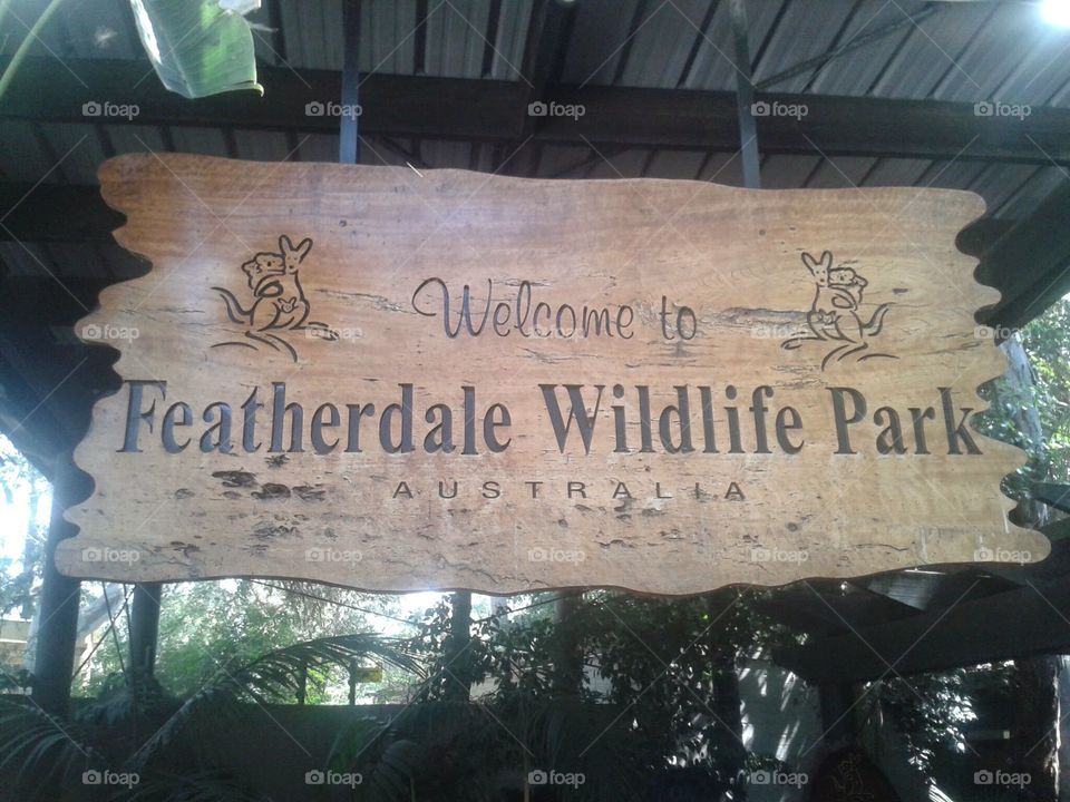 Featherdale Zoo sign
