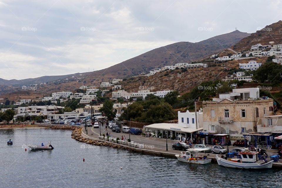 Ios port, Greek islands