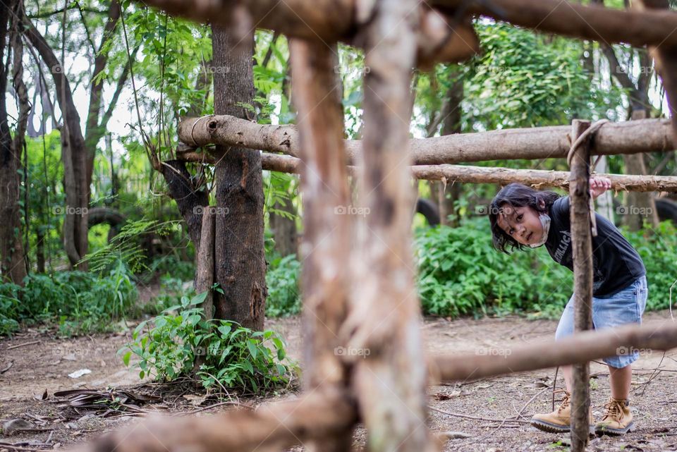 Children playing in the ranch
