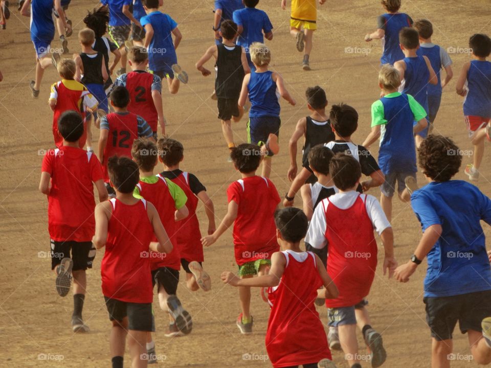 Boys Running An Endurance Race