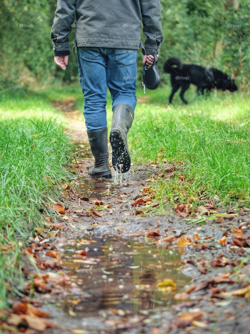 Walking with dog