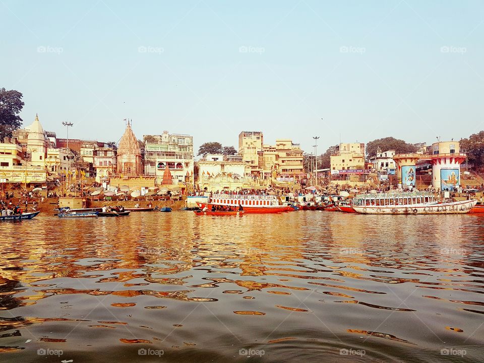 City in a shot - the banks of Ganges
