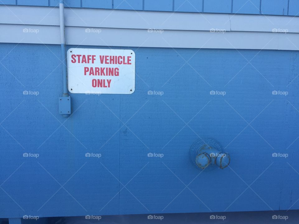Staff Only Parking 