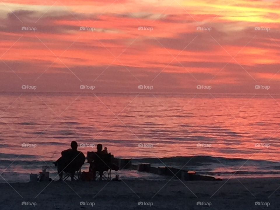 Sunset fishing on the gulf