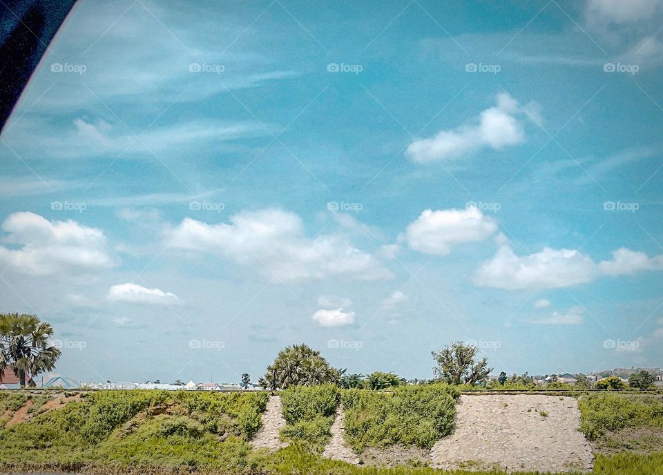 Countryside along the railway line…