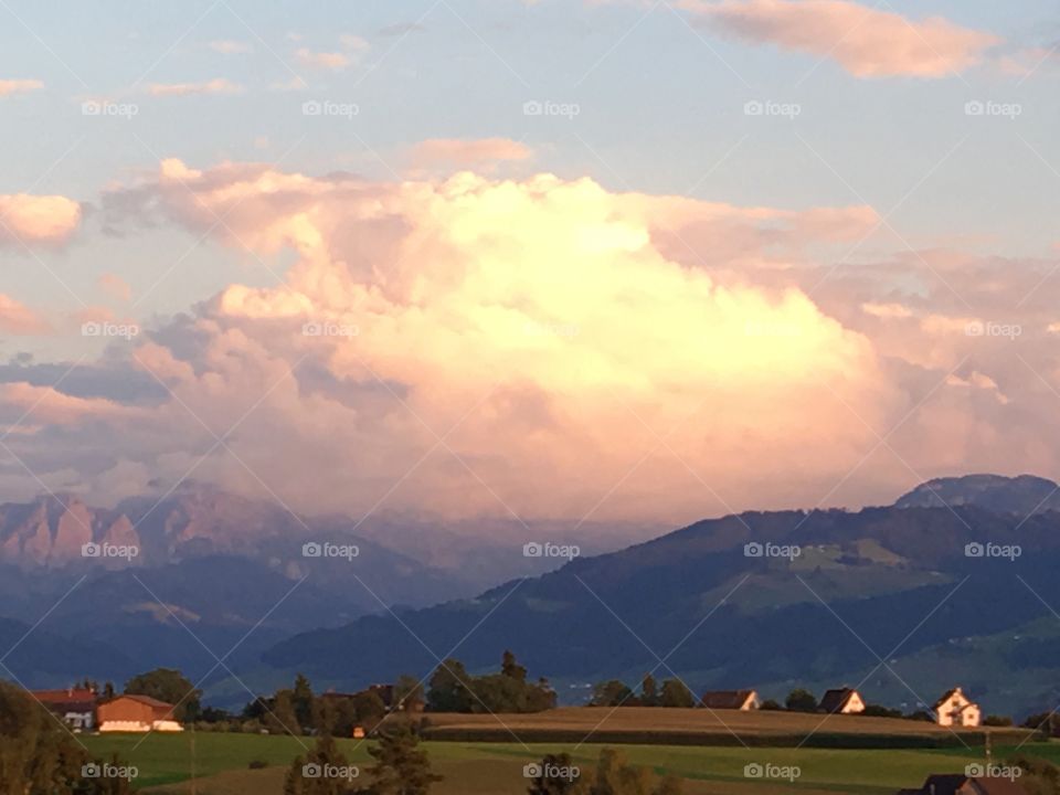 Swiss sunset 