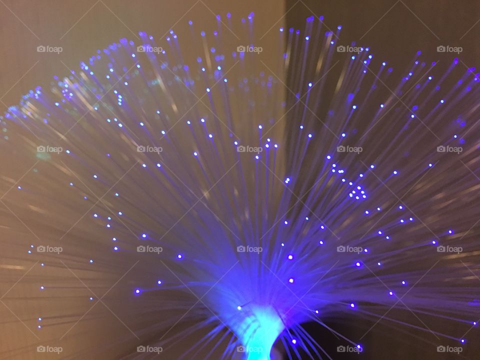 Blue and white lights