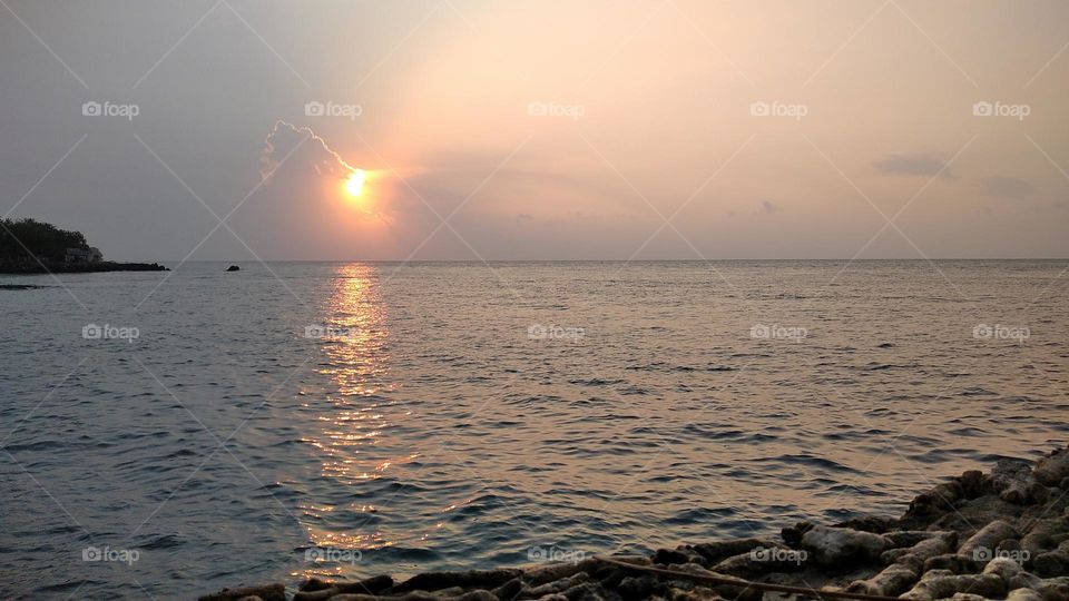Sunset view from the beach