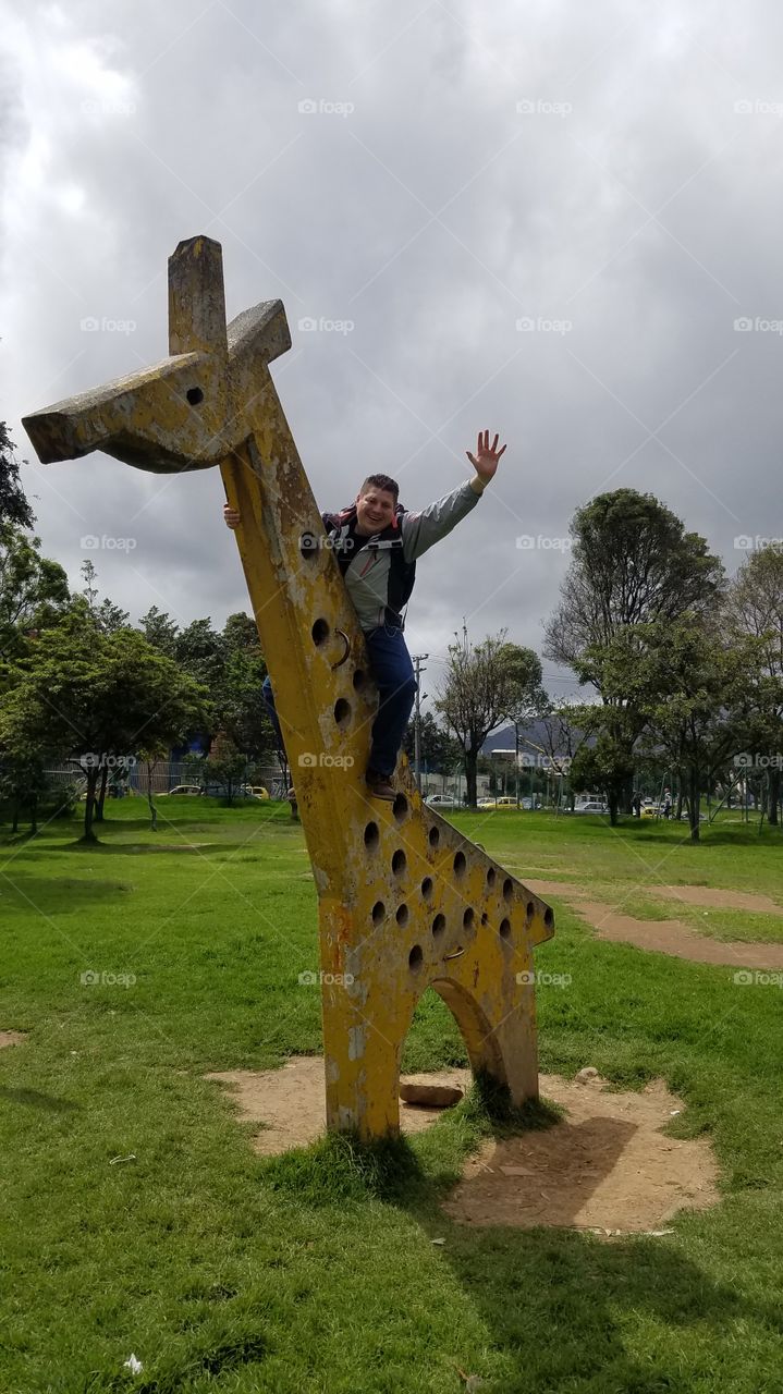 giraffe in kids' playground