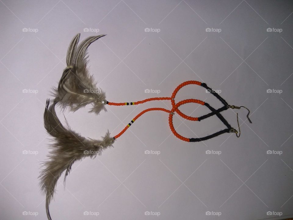 feather fusion of rongmei traditional earring