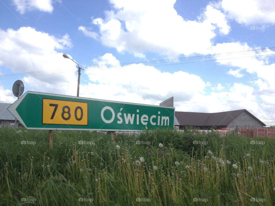 sky sign road poland by penguincody