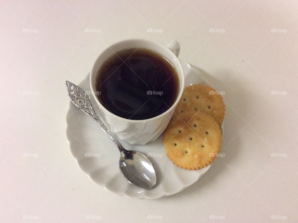 Coffee and biscuit