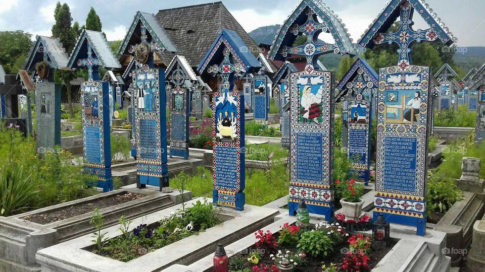 Colorful Grave Crosses, Summer Culture Trip, The Merry Cemetery, Sâpânța, Mara Mureş, Romania

Instagram Username; anita.walter.796