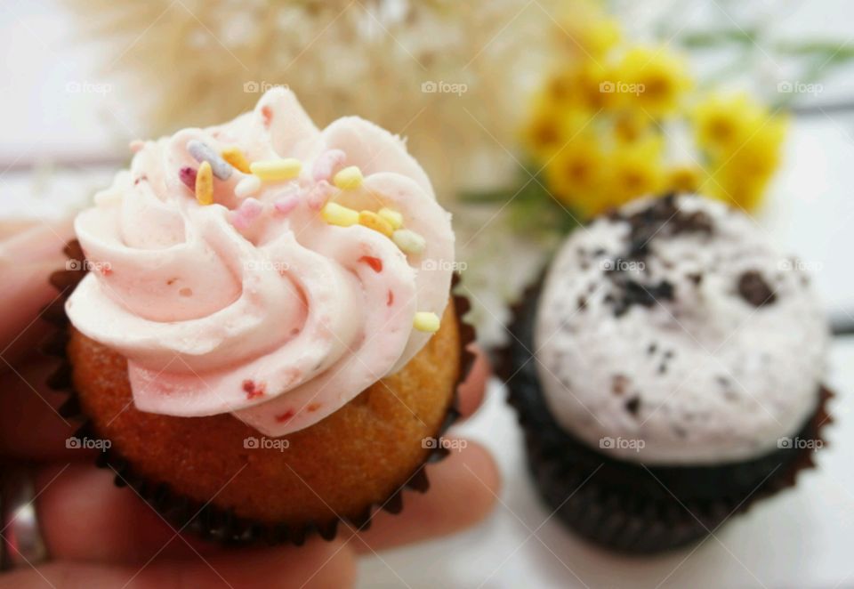 Close-up of cupcakes