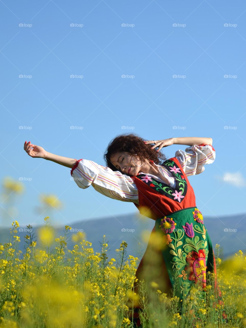 Spring Rapeseed Field, Dance Between Earth and Sky