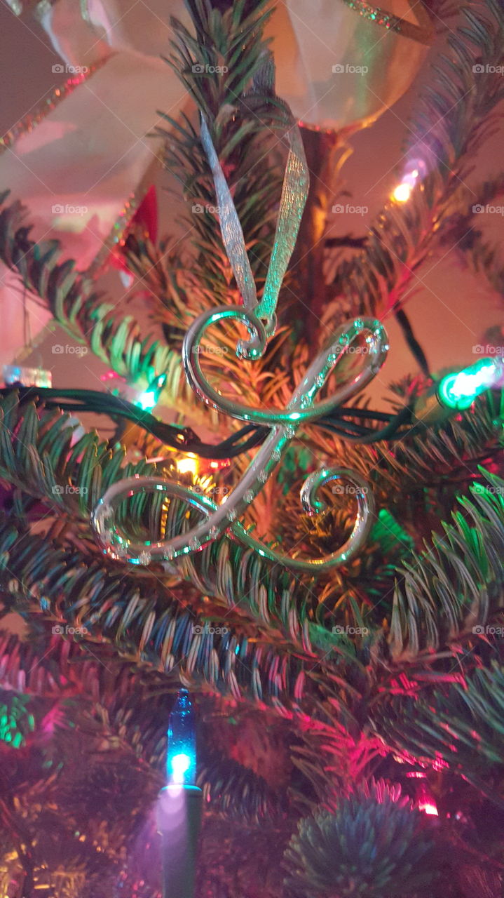 "L" on the Christmas tree